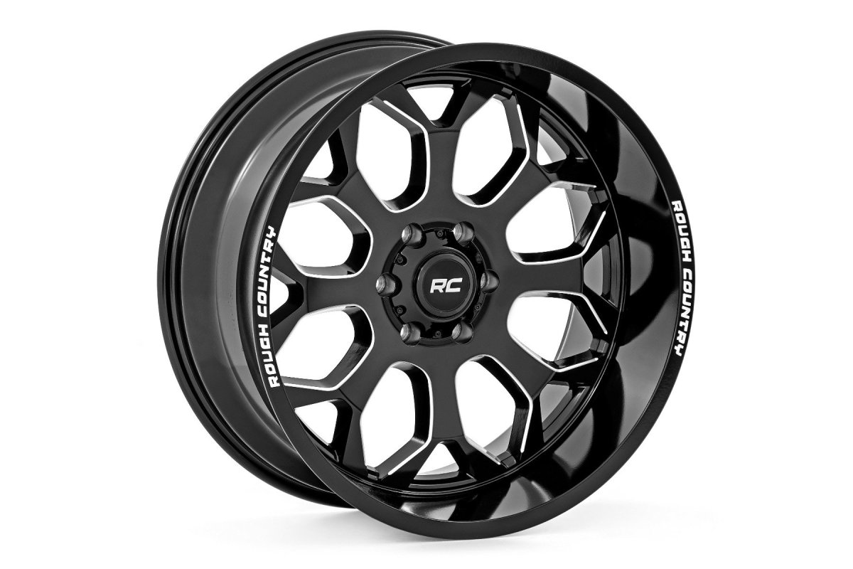 GMC K1500 Suburban Wheel - Rough Country - 96 Series | One-Piece - Gloss Black - '92-'99
